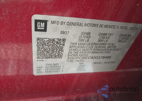2018 Chevrolet Silverado 1500 1Lt from USA, damaged, VIN 3GCPCREC8JG176465